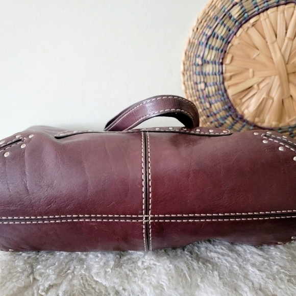 Rare Michael kors stud Leather Tote bag vintage retro style - Picture 5 of 9